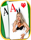 Solitaire Beautiful Girl Themes Funny Card
