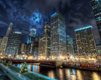 Chicago City Night Lights