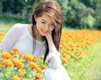 Beautiful Girls In Flower Garden